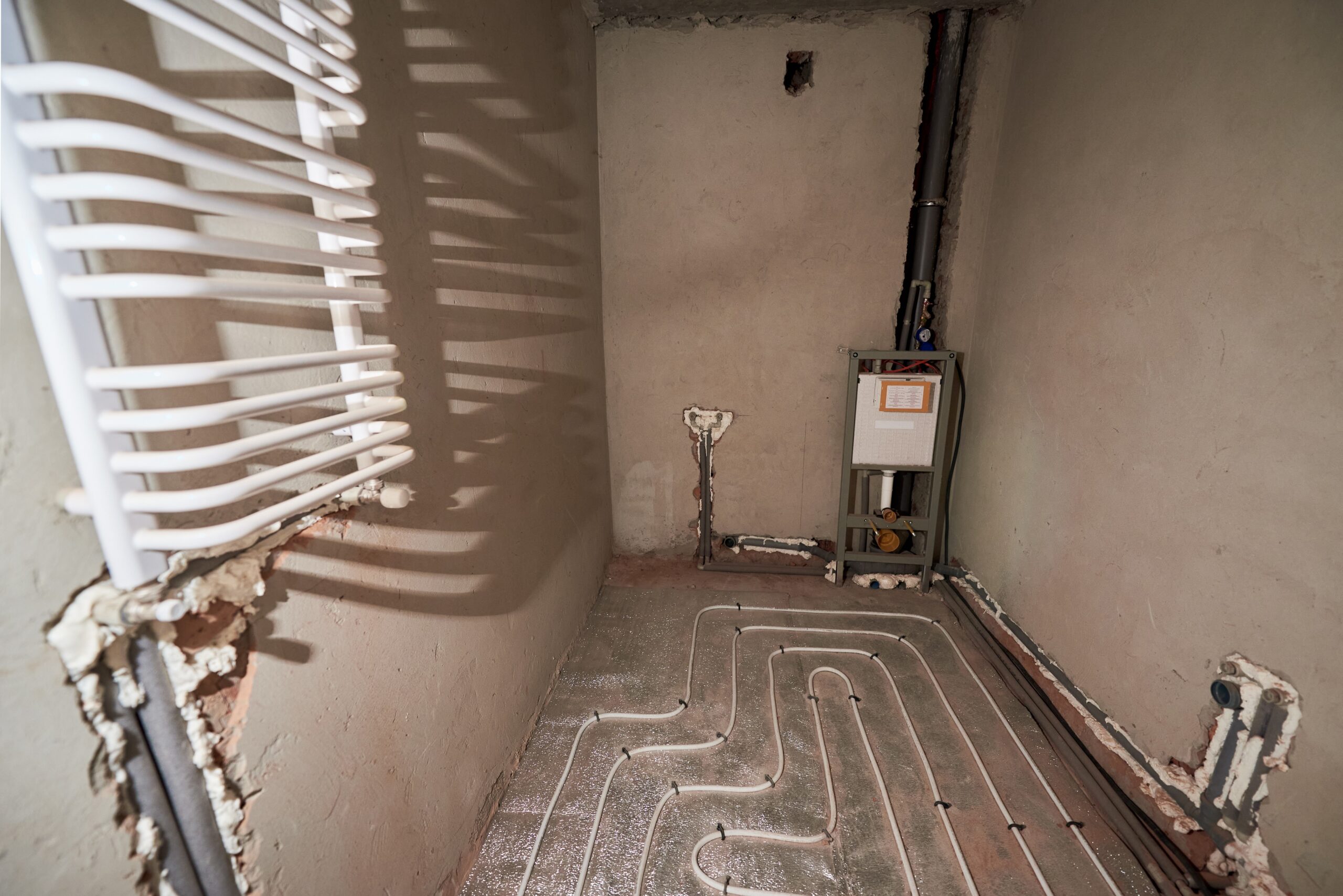Bathroom of modern apartment before and after renovation. Bathroom of modern apartment before and after renovation.